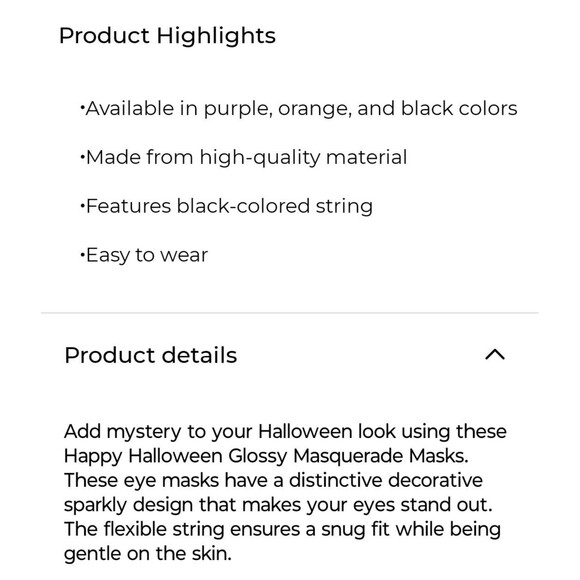 Halloween Costume Trick Treat Mask Holiday Party Ball Oktoberfest Black Purple - Picture 10 of 10